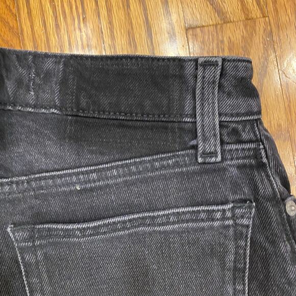 Abercrombie & Fitch The Skinny High Rise Jeans Black Raw Hem Distressed 24 00 - Picture 5 of 8